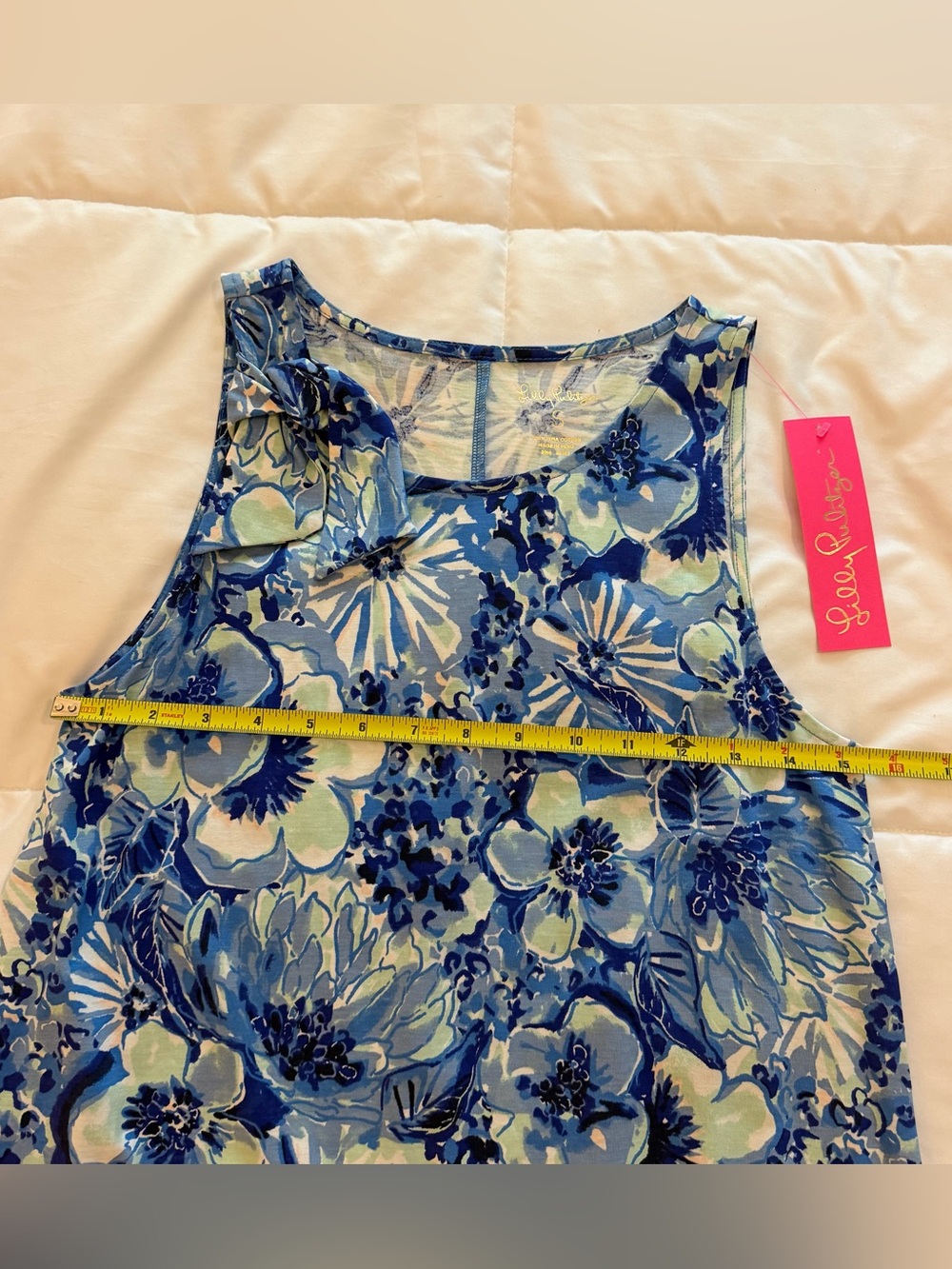 Lilly Pulitzer Blue Floral Sleeveless Midi Dress - Picture 6 of 11